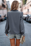 Grey ruffle top