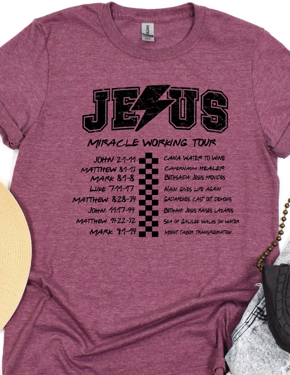 Jesus miracle tour tee