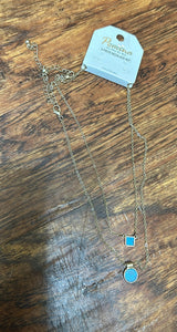 Teal layered necklace