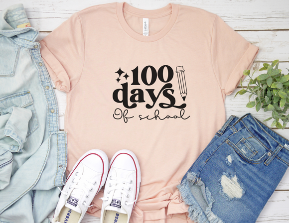 100 days of school tee