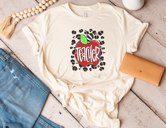 Cheetah apple tee