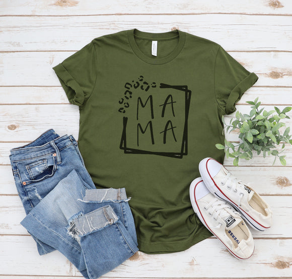 Mama leopard tee