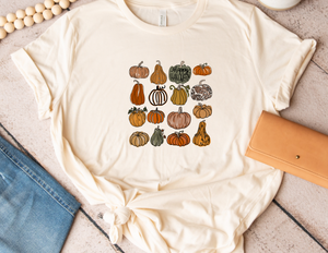 Field of pumpkins tee