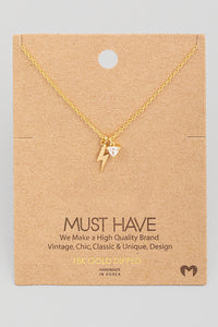 gold lightning bolt necklace